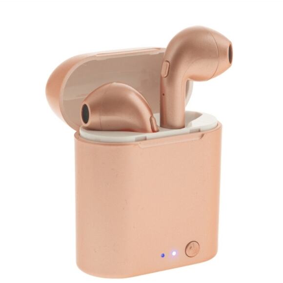 WIRELESS BLUETOOTH EARBUDS WITH WIRELESS CHARGING PAD "ECHO" IN ROSE GOLD - Picture 3 of 3